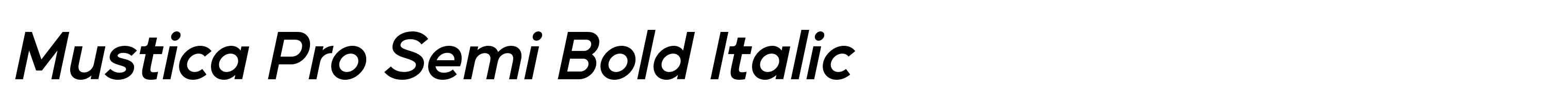 Mustica Pro Semi Bold Italic
